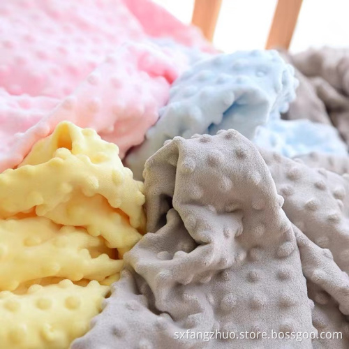 soft cozy and comfortable knitted minky baby blanket